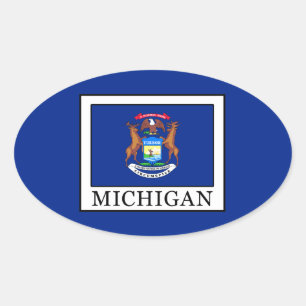 Michigan Oval Sticker