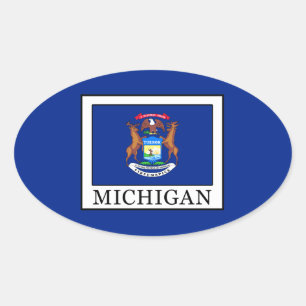 Michigan Oval Sticker