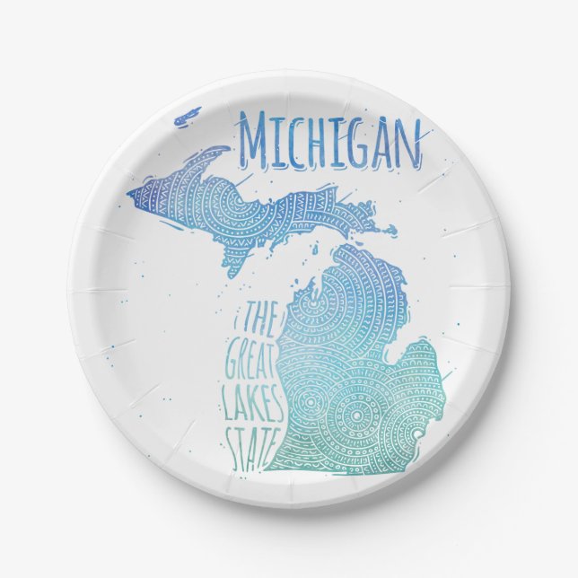 Michigan Paper Plate (Front)