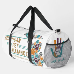 Michigan Paw Prints and One Voice Duffle Bag