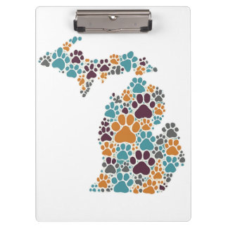Michigan Paw Prints Clipboards