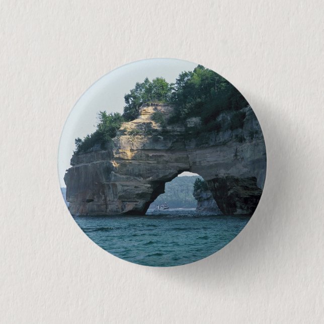 Michigan Petit Portal Geology Photo 1 Inch Round Button (Front)