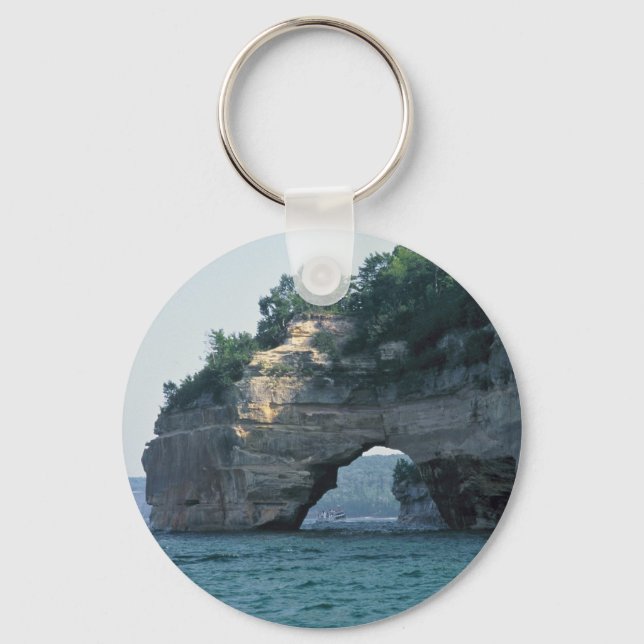 Michigan Petit Portal Geology Photo Keychain (Front)