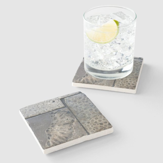 Michigan Petoskey Stone Design  Stone Coaster (Side)