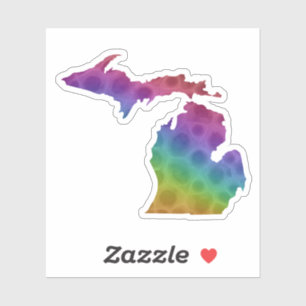 Michigan Petoskey stone   Great Lake state Sticker