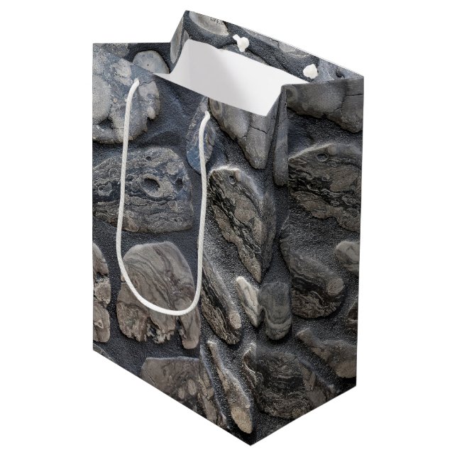 Michigan Petoskey Stones Medium Gift Bag (Front Angled)
