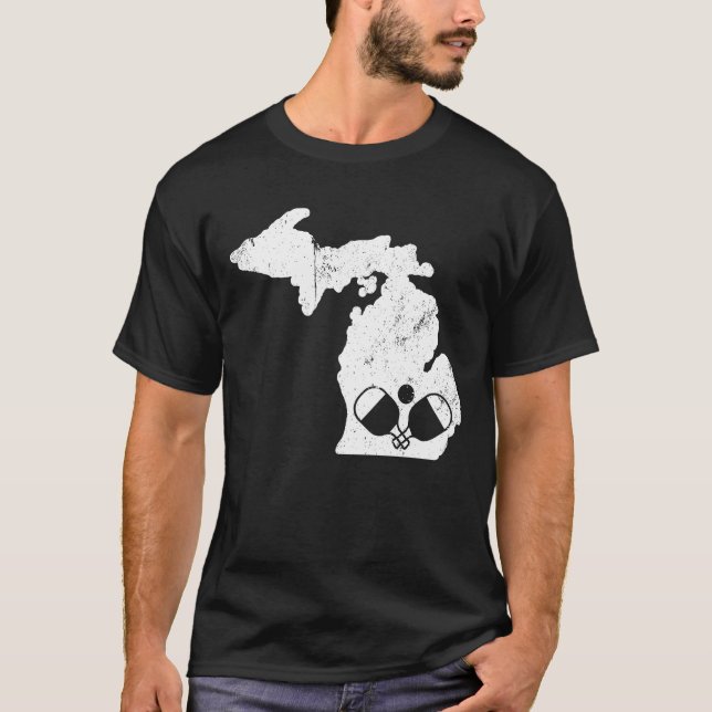 Michigan Pickleball Shirt Pickleball Gift (Front)
