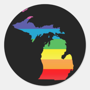 michigan pride. classic round sticker