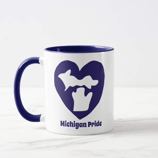 Michigan Pride Heart Mug (Left)