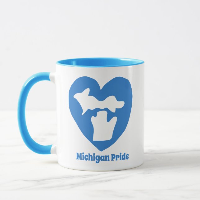 Michigan Pride Heart Mug (Left)