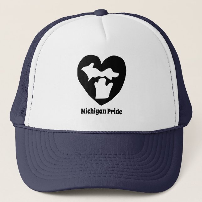Michigan Pride Heart Trucker Hat (Front)