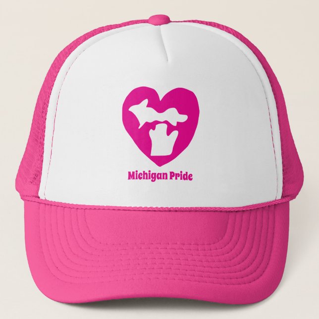 Michigan Pride Heart Trucker Hat (Front)