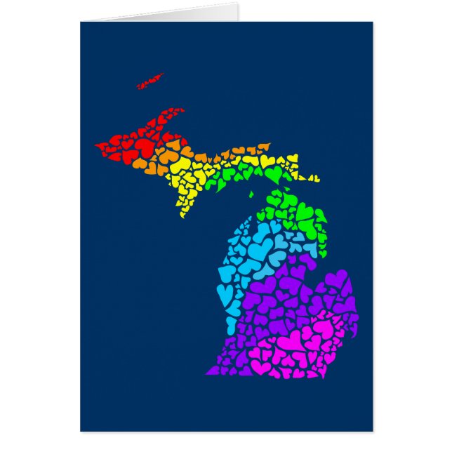 michigan pride : rainbow hearts (Front)