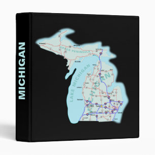 Michigan Road Map Avery Binder