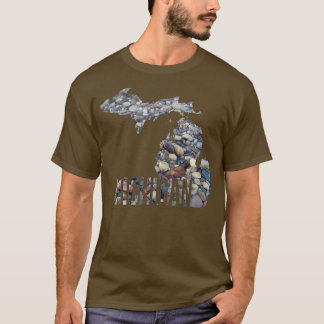 Michigan Rock Beach Lake State MI Geology  T-Shirt