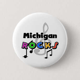 Michigan Rocks 2 Inch Round Button