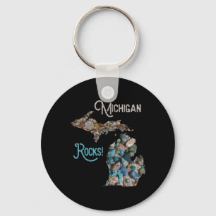 Michigan Rocks Petoskey Stone Hunting Tee Great La Keychain
