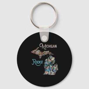 Michigan Rocks Petoskey Stone Hunting Tee Great La Keychain