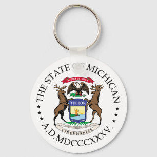 Michigan sign keychain