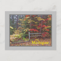 "MICHIGAN"/SPLIT RAIL FENCE AND AUTUMN COLORS"