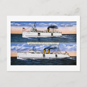 Michigan State Auto Ferries Postcard
