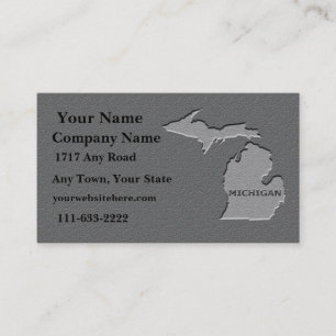 Michigan State Carte de visite taillé pierre look