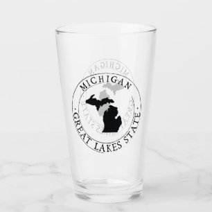 Michigan State Drinking Glass