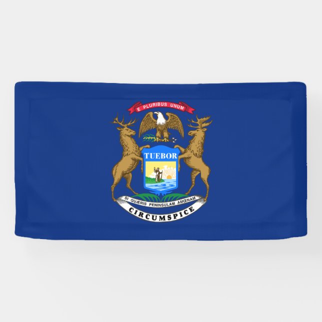 Michigan State Flag Banner (Horizontal)