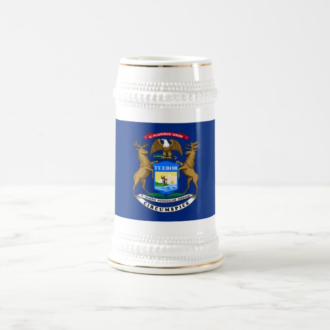 Michigan State Flag Beer Stein (Center)