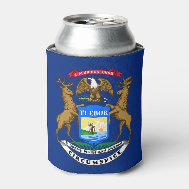 Michigan State Flag Can Cooler (Can Front)
