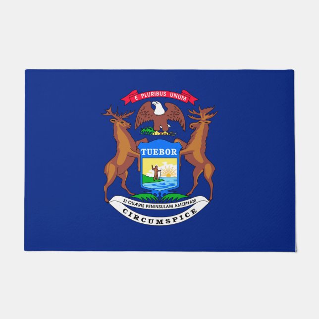 Michigan State Flag Design Doormat (Front)