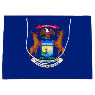 Michigan State Flag Design Large Gift Bag