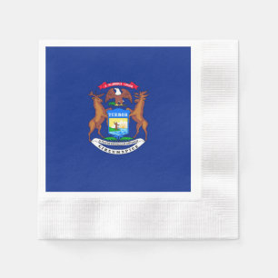 Michigan State Flag Design Napkin