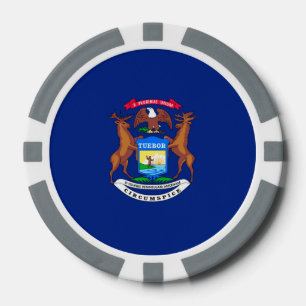 Michigan State Flag Design Poker Chips