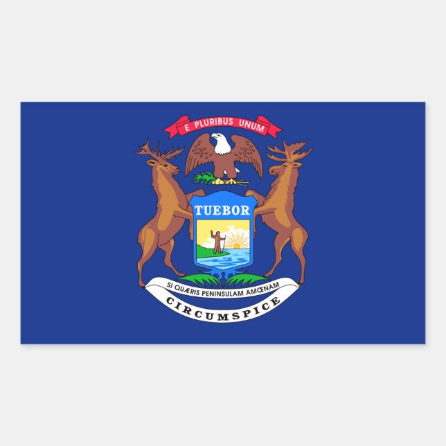 Michigan State Flag Design Sticker (Front)