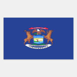 Michigan State Flag Design Sticker