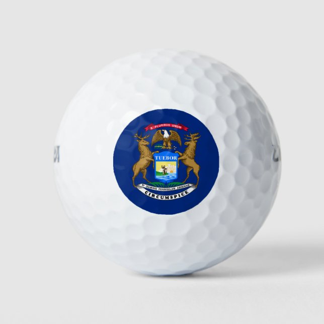 Michigan State Flag Golf Balls (Front)