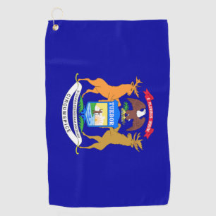Michigan State Flag Golf Towel