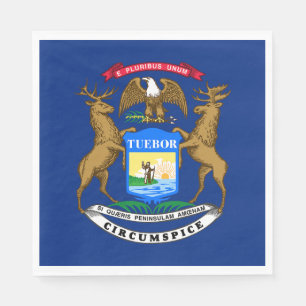 Michigan State Flag Napkin