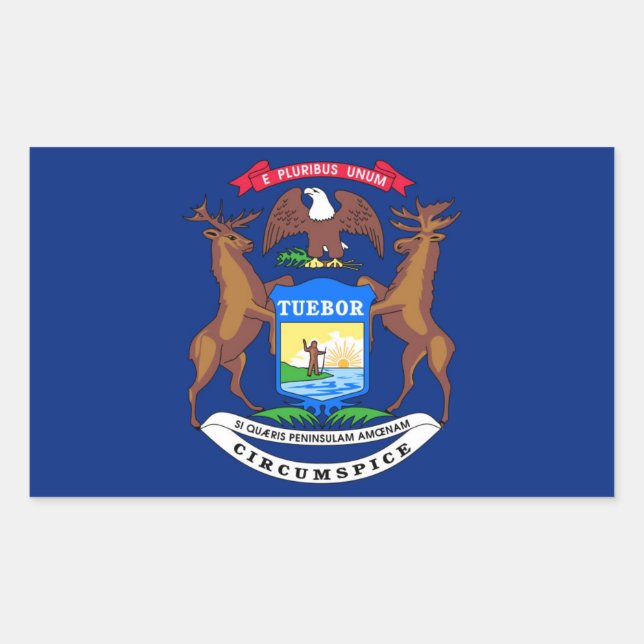 Michigan State flag Sticker (Front)