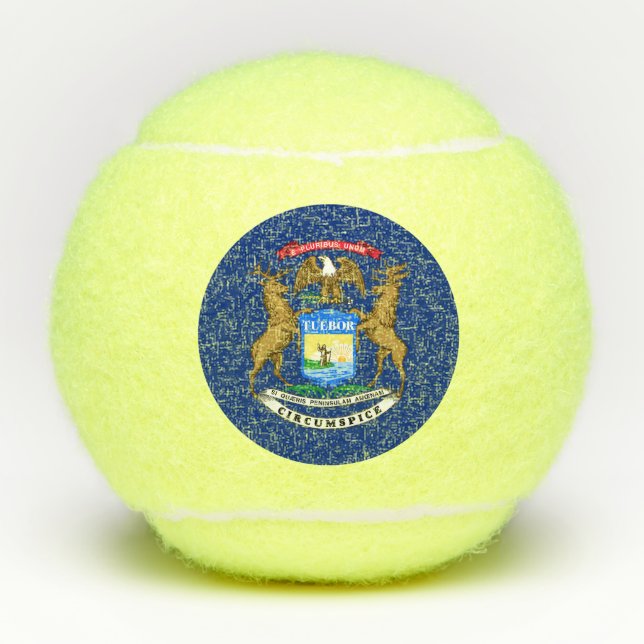 Michigan State Flag Tennis Balls (Front)