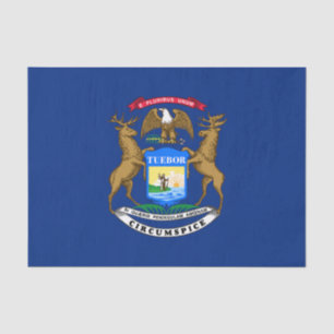 Michigan State Flag Tissue Paper