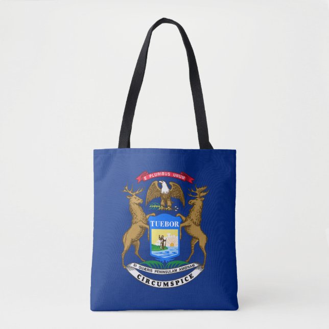 Michigan State Flag Tote Bag (Front)