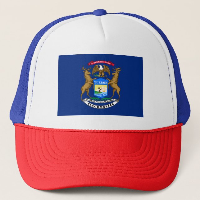 Michigan State Flag Trucker Hat (Front)