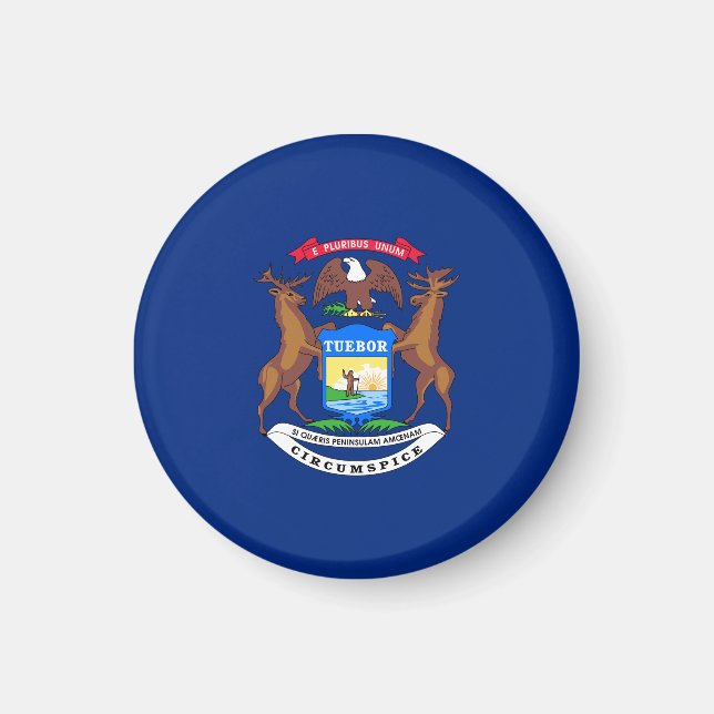 Michigan State Flag USA Magnet (Front)