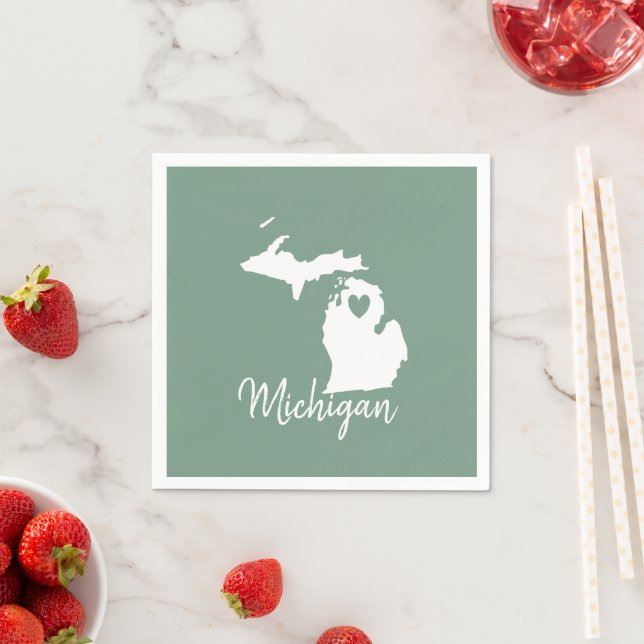 Michigan State Map    Napkin (Insitu)