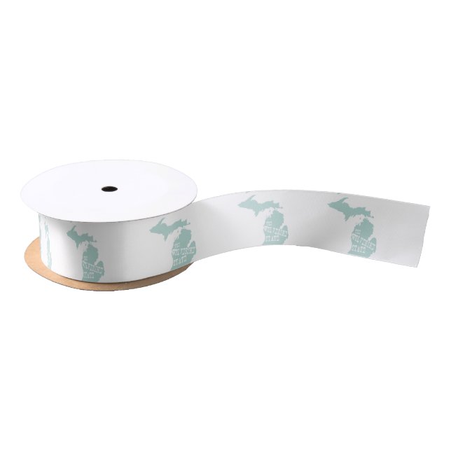 Michigan State Motto Slogan Satin Ribbon (Spool)