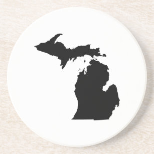 Michigan State Outline Coaster