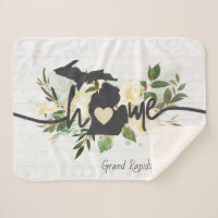 Michigan State Personalized Your Home City Rustic