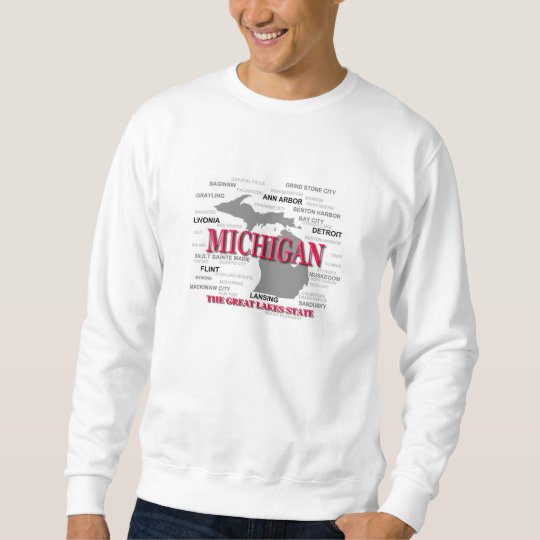 Michigan State Pride Map Silhouette Sweatshirt
